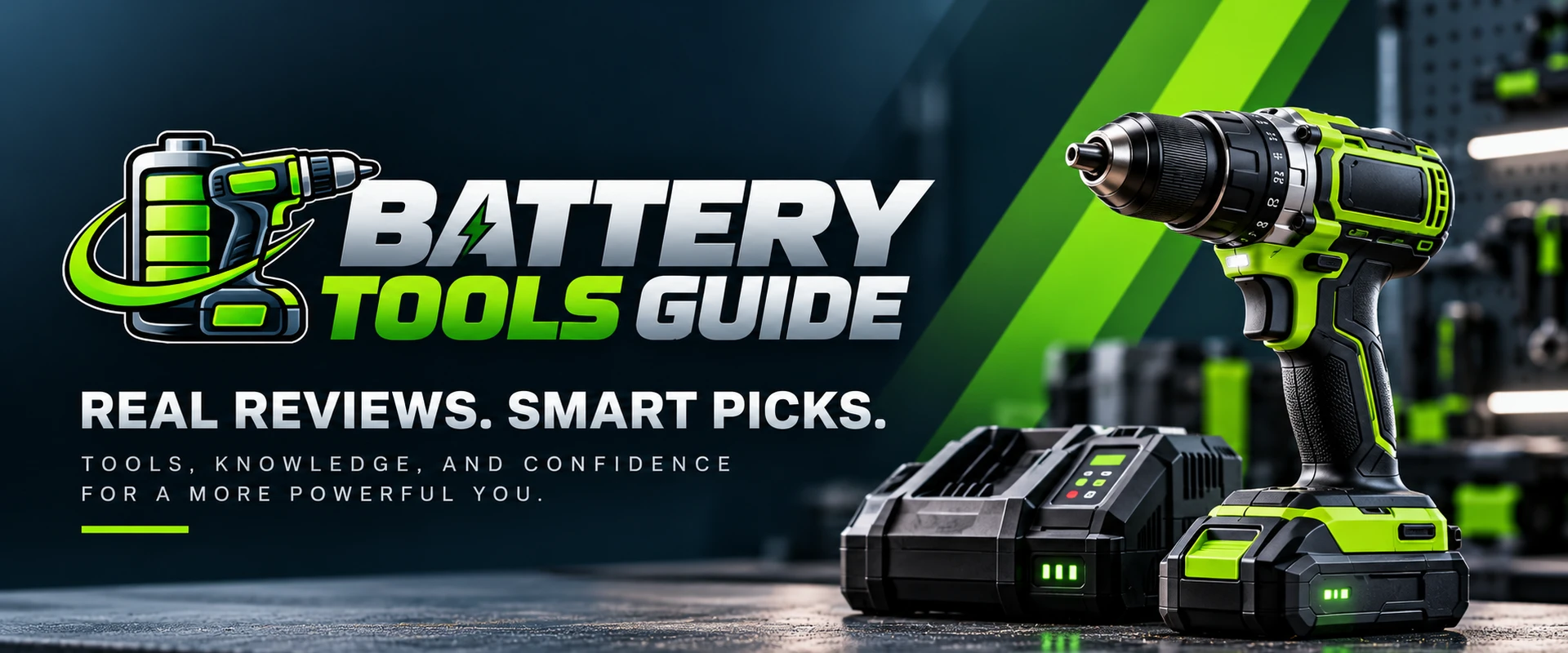 Battery Tools Guide cordless power tool banner
